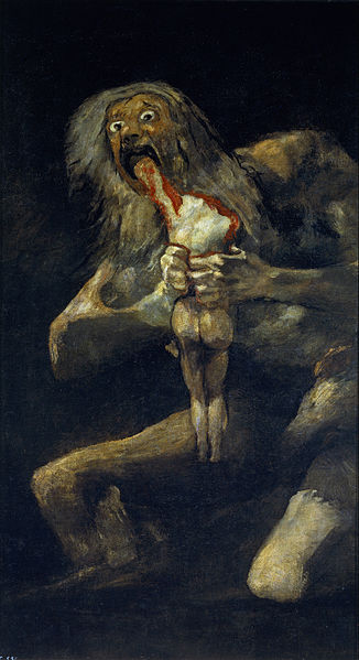 Saturn Devouring his Son (1819-23) by Francisco de Goya