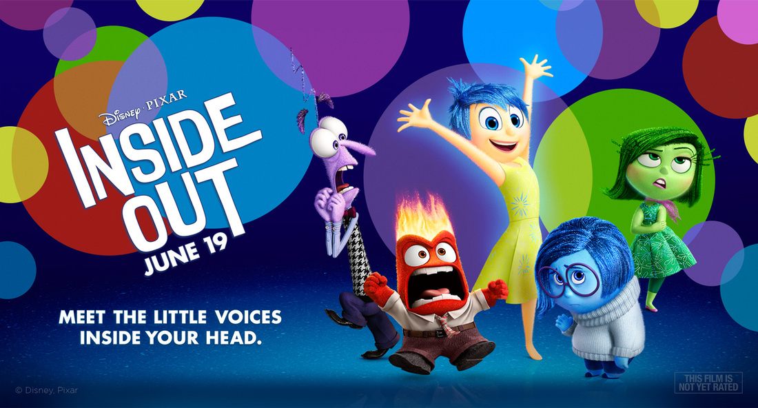 Movie poster in landscape view for Inside Out.